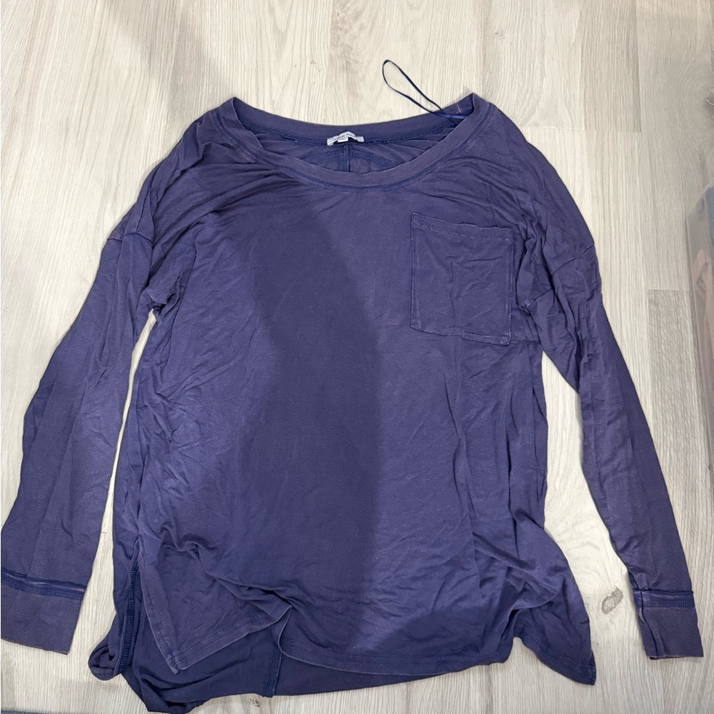 White Birch Deep Purple Long Sleeve Top